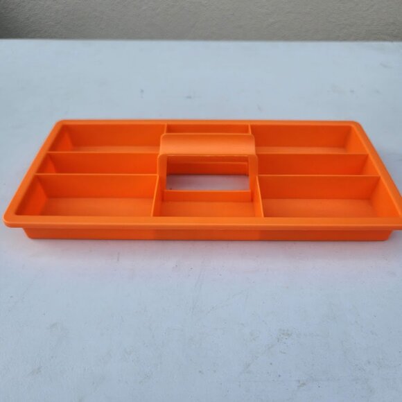 NEW Drawer Organizer Craft Divider with Handle Orange Divided Caddy Arts Crafts - Picture 4 of 11
